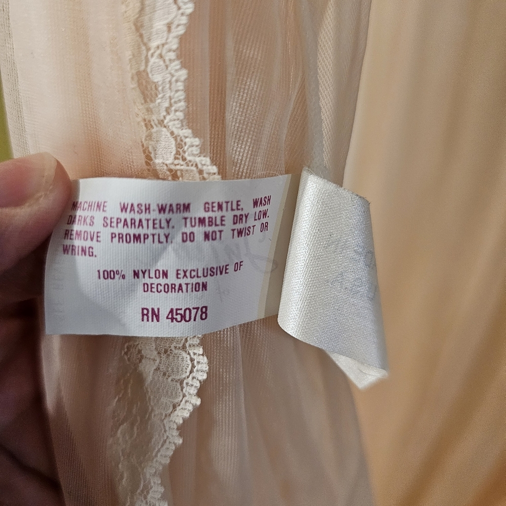 Vintage 50s/60s Light Pink Nightgown And Robe. Small - Picture 13 of 16